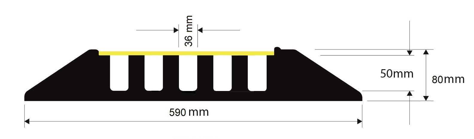 Heavy Duty Cable Protectors 5 x 36mm x 50mm inside space