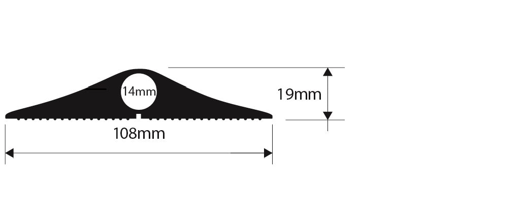 Industrial A Black  and Grey - 4.5 M , 9 M ( 14mm Diameter inside space )