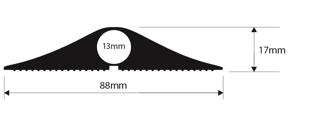 Snap Fit C Black 13mm Diameter inside space