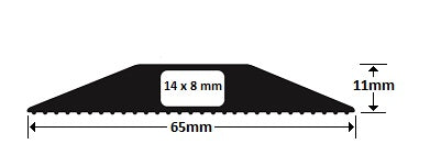 CableSafe Flexible Cable Lite CL02 Black - 9M Protectors 14mm x 8mm inside space